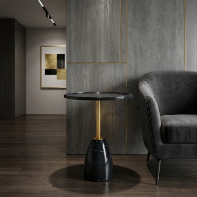 Marble stylish black side table table luxury modern coffee table tables