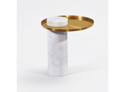 Stylish Round White Side Table Luxury Coffee Table Living Room Furniture