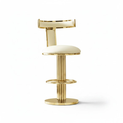 Designer White Dining Chair Stainless Steel Frame Metal Single Seat Chairs