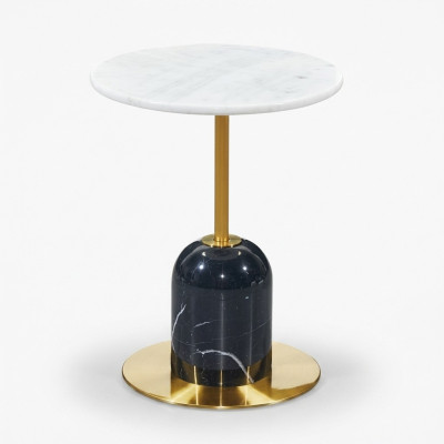 Black and white metal side table living room round storage tables table