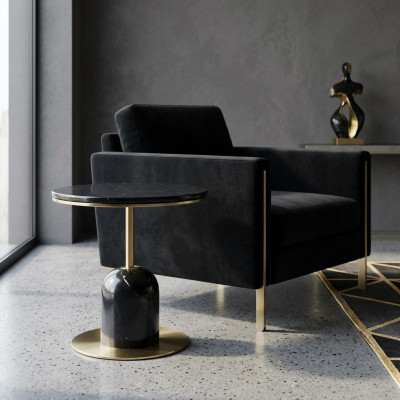 Round living room side table black coffee table luxury coffee table table