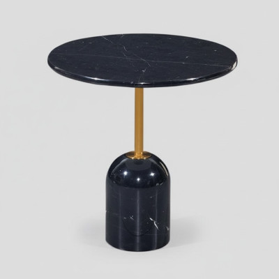 Black side table living room tables modern round design console table