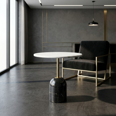 White-Black Coffee Table Designer Living Room Furniture Tables