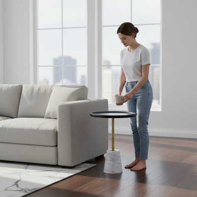 Modern black-and-white side table living room storage tables side table table