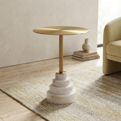 Modern coffee table luxury metal table side tables living room round new