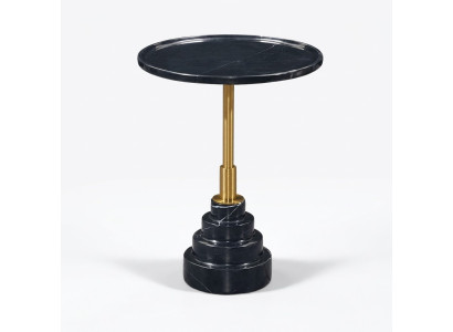Modern black coffee table luxury marble table side tables living room round