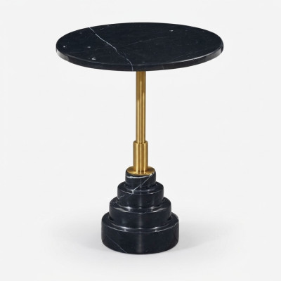 Side Tables Living Room Round Modern Black Coffee Table Luxury Marble Table