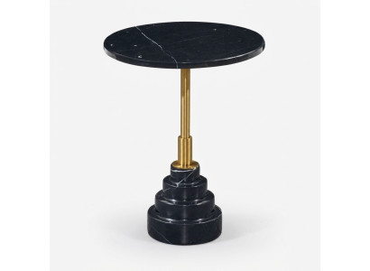 Side Tables Living Room Round Modern Black Coffee Table Luxury Marble Table