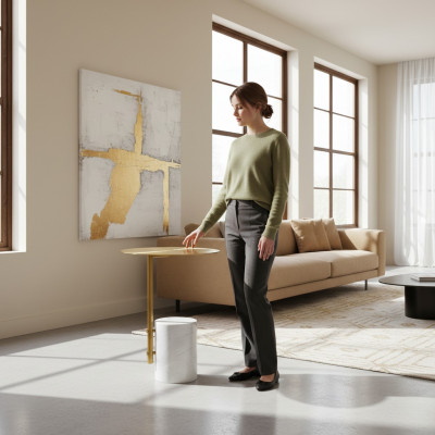 Round coffee table, side table, designer table, living room tables