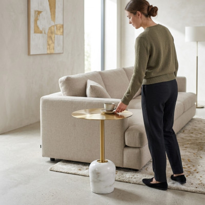 Round coffee table high-quality side table designer table living room new