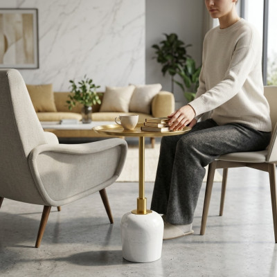 Round coffee table stylish high-quality side table designer table new
