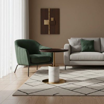 Designer white coffee table luxurious side table stylish furniture table