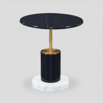 Black Round Coffee Table Stylish Living Room Side Tables