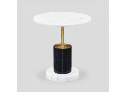 White marble imitation side table designer round style storage table table