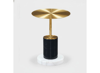 Modern golden marble side table living room tables round design