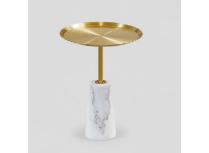 White side table designer coffee table living room luxury metal furniture