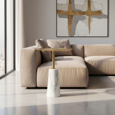 Designer Round Side Table High-Quality Luxury Furniture Coffee Table Modern