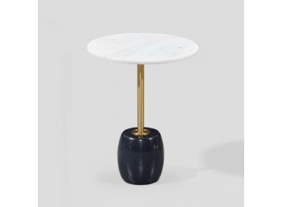 Designer round side table with marble top high-quality coffee table