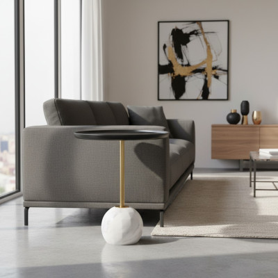 Modern coffee table round side table luxury living room storage table