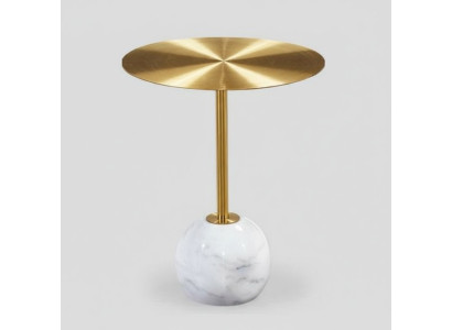 Small round side table with gold top shelf designer living room