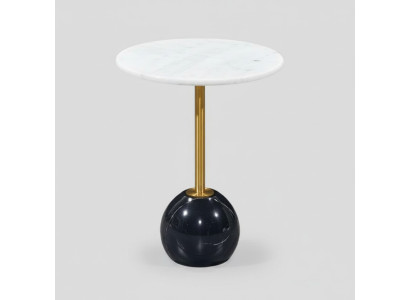 Black and white side table marble furniture designer living room coffee tables