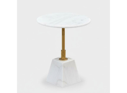 Gold-white side table stylish living room marble round tables