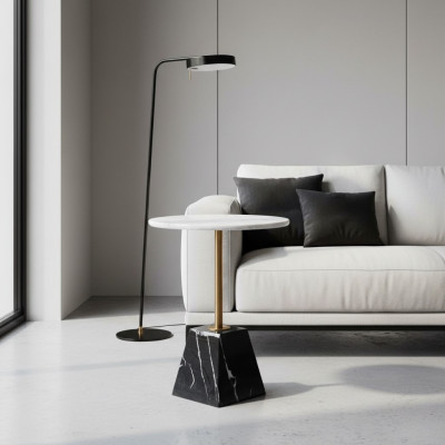 Designer round side table luxury marble side tables stylish furniture