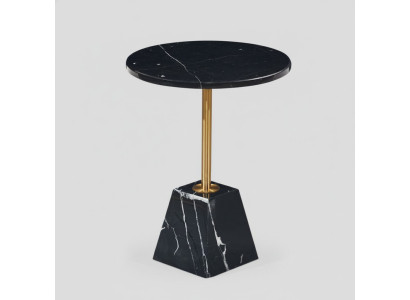 Round black coffee table side table designer table living room