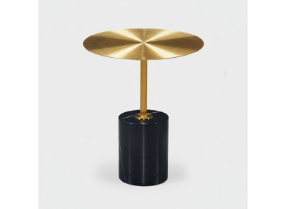 Round Black-Gold Side Table Designer Living Room Furniture Tables