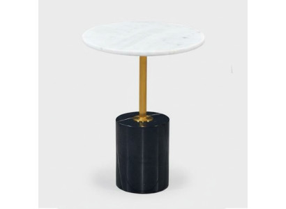 Luxurious black side table, living room storage table, round shape, new