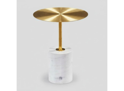 Luxury White Storage Table Living Room Side Table Faux Marble Coffee Table