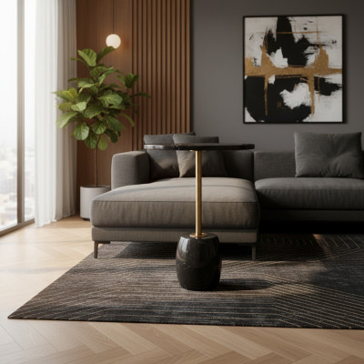 Black coffee table luxury coffee table living room design side tables