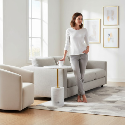 White round side table coffee table living room tables coffee tables table