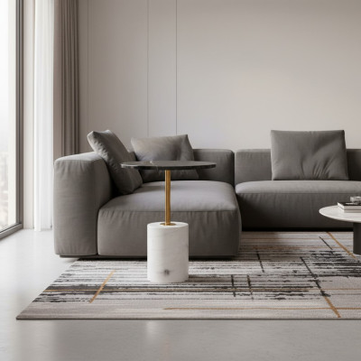 Black Round Side Table Luxury Table Round Living Room Coffee Tables