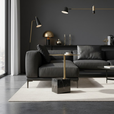 Designer black-gold side table luxury living room metal tables table