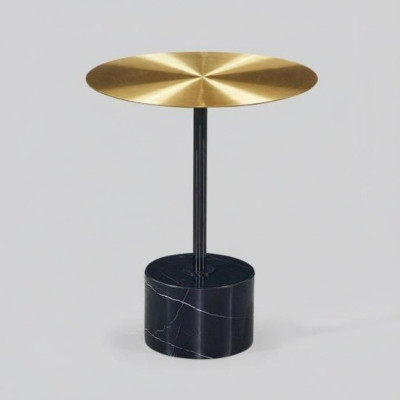 Black-Gold Side Table, Round Storage Table, Living Room Tables, New