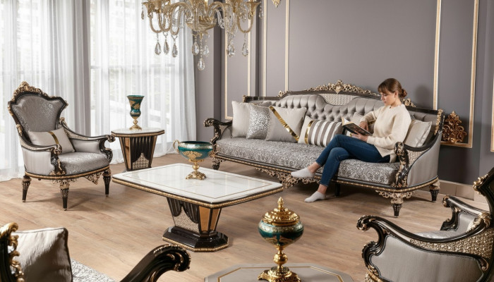 Classic Chesterfield Sofa Set Luxury 3+1 Seater Upholstered Couches 2-piece set