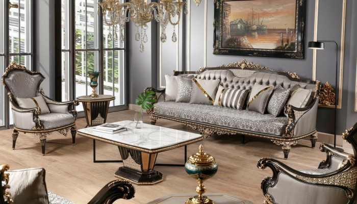 Classic Chesterfield Sofa Set Luxury 3+1 Seater Upholstered Couches 2-piece set