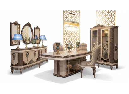 Classic mahogany dining room set luxury furniture dining table chairs sideboard