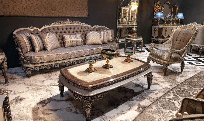 Taupe Classic Chesterfield Sofa Set 3+1+1 Seater Luxury Couches