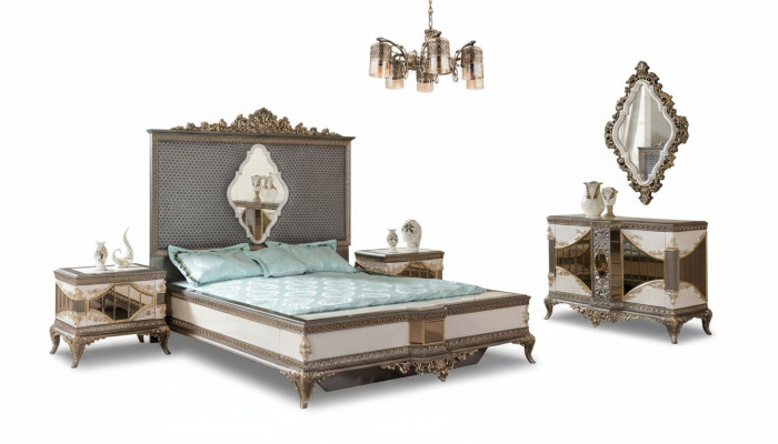 Classic bedroom suite high-quality set double bed dresser sofa