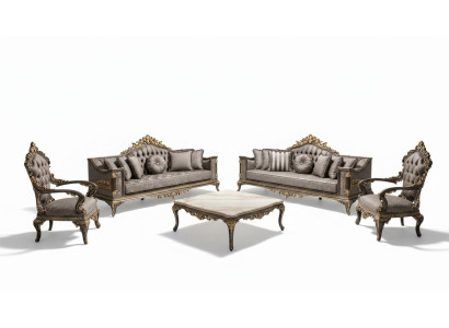 Luxury Chesterfield Classic Sofa Set 3+3+1 Seater Stylish Sofas Sofa