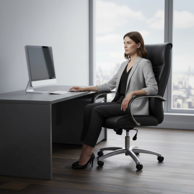 Stylish Gaming Chair Black Office Chair Desk Swivel Chair Executive Chair New