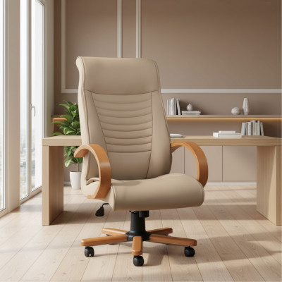 Luxury Gaming Chair Beige Office Chair Desk Swivel Chair Executive Chair New