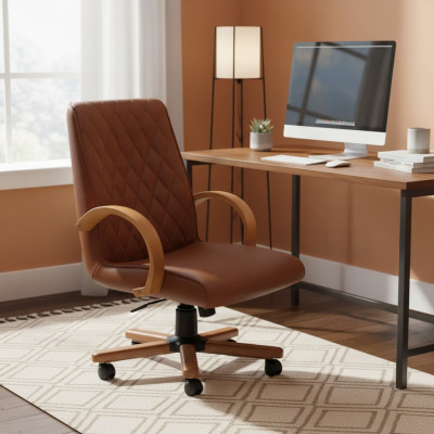 Modern faux leather swivel chair furniture brown office chair gaming chair office chair