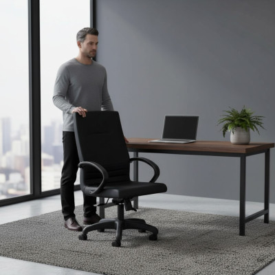 Stylish Office Chair Black Desk Chair Swivel Chair Office Furniture Office Seating