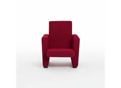 Armchair Sofa 1-Seater Design Luxury Red Chair Classic Fabric Textile New