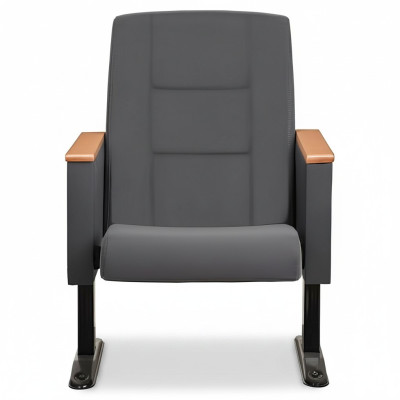 Gray Art Deco Armchair Luxury Single-Seater Theater Armchair Single Seater Textile