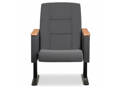 Gray Art Deco Armchair Luxury Single-Seater Theater Armchair Single Seater Textile