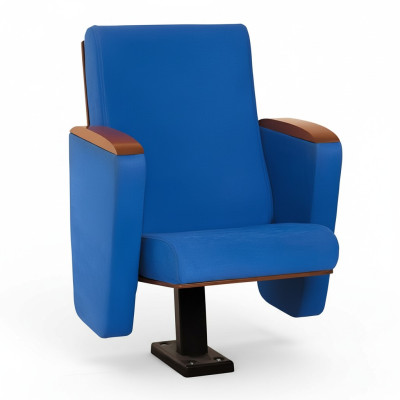 Art Deco armchair sofa 1-seat for theater design luxury blue textile